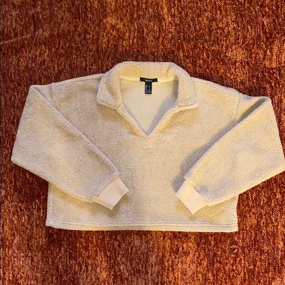 Cozy Cream Cropped Pullover Sweater